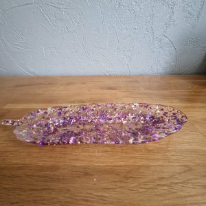 R/vide poche plume feuilles violet feuilles or