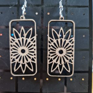 B/boucles d'oreilles découpées laser n° 3