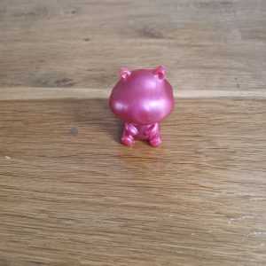 R/mini figurine hippopotame mica rouge