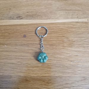 R/porte clés pattes de chat vert