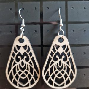 B/boucles d'oreilles découpées laser n° 8