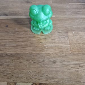R/grenouille verte clair sur nénuphar