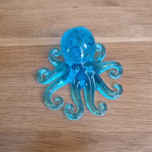 R/figurine pieuvre bleu cristal