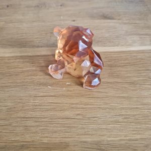 612R/figurine ourson assis marron transparent