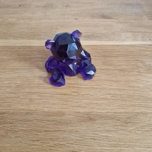 467R/figurine ourson assis violet bleu